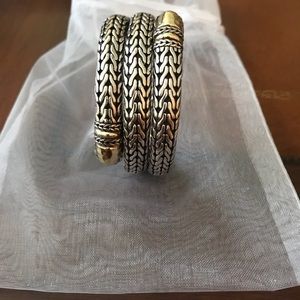 John Hardy Hammered Palu Triple Coil Bracelet